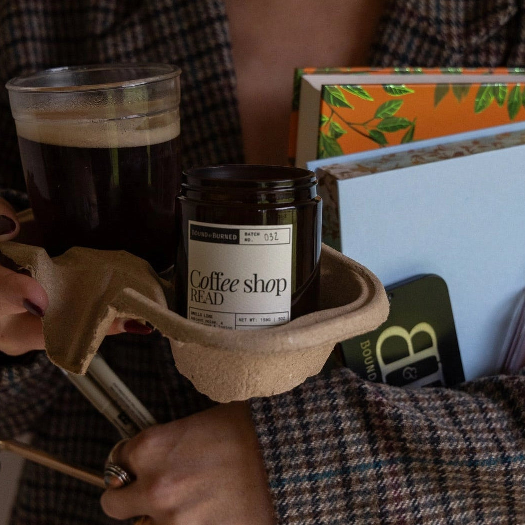 Coffee Shop Read Candle