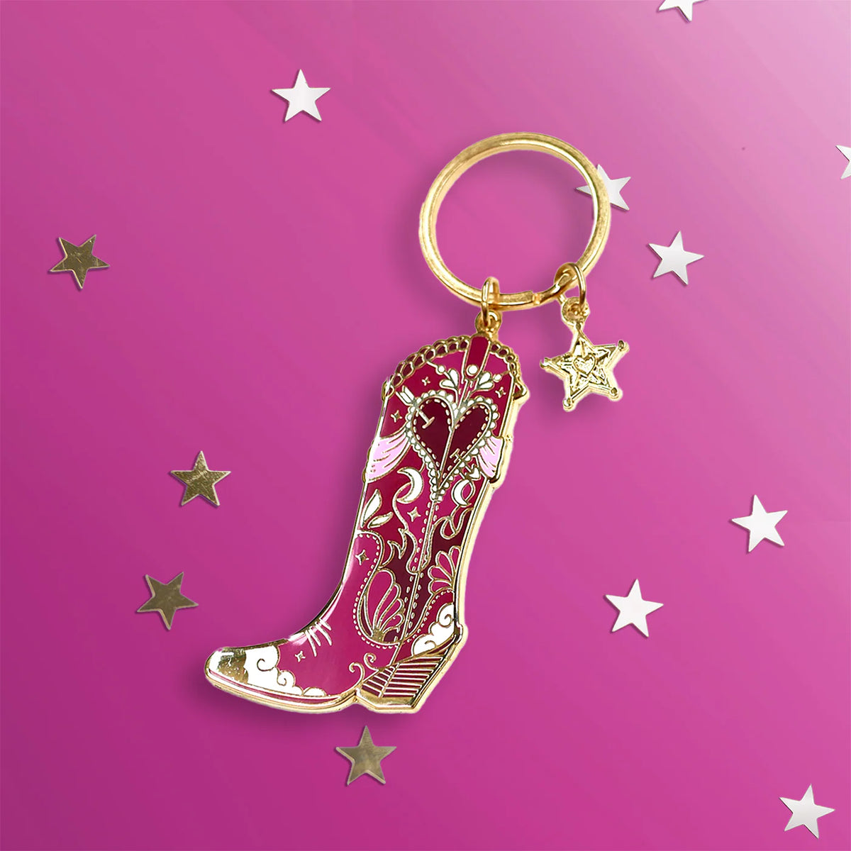 Cowgirl Boot Keyring