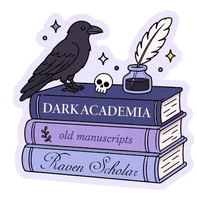 Dark Academia Book Stack Sticker