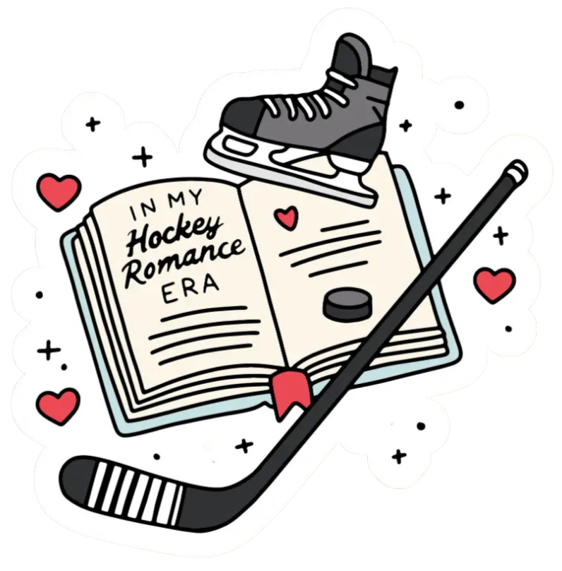 Hockey Romance Era Book Sticker