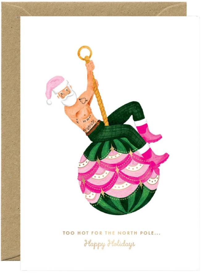Hot Santa Greeting Card