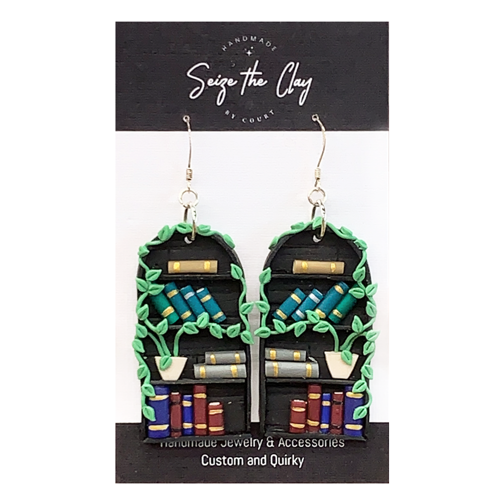 Large Bookshelf Earrings 11