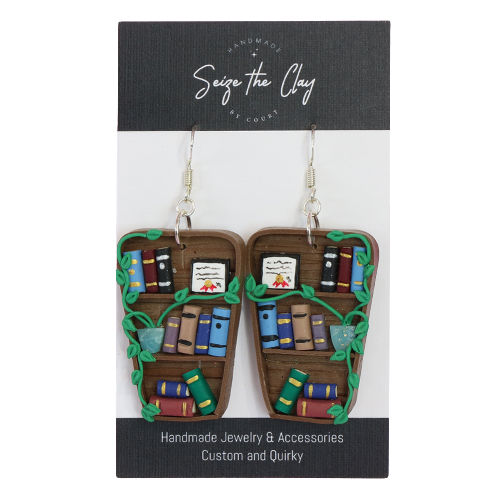 Large Bookshelf Earrings 03