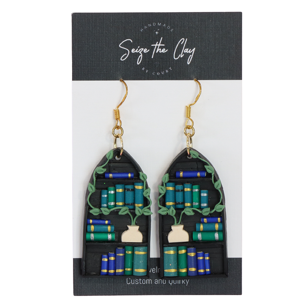 Large Bookshelf Earrings 04