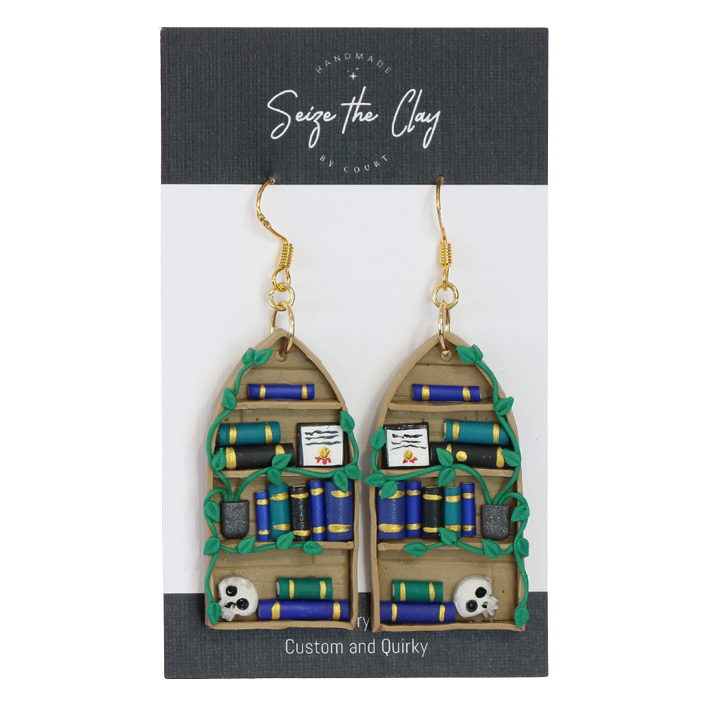 Large Bookshelf Earrings 05