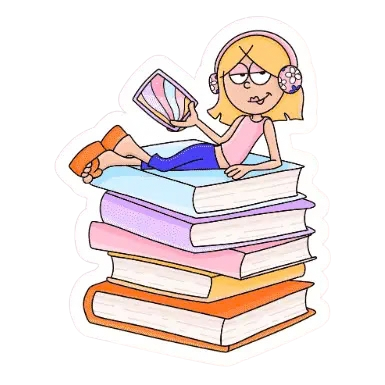 Lizzie Bookish Sticker