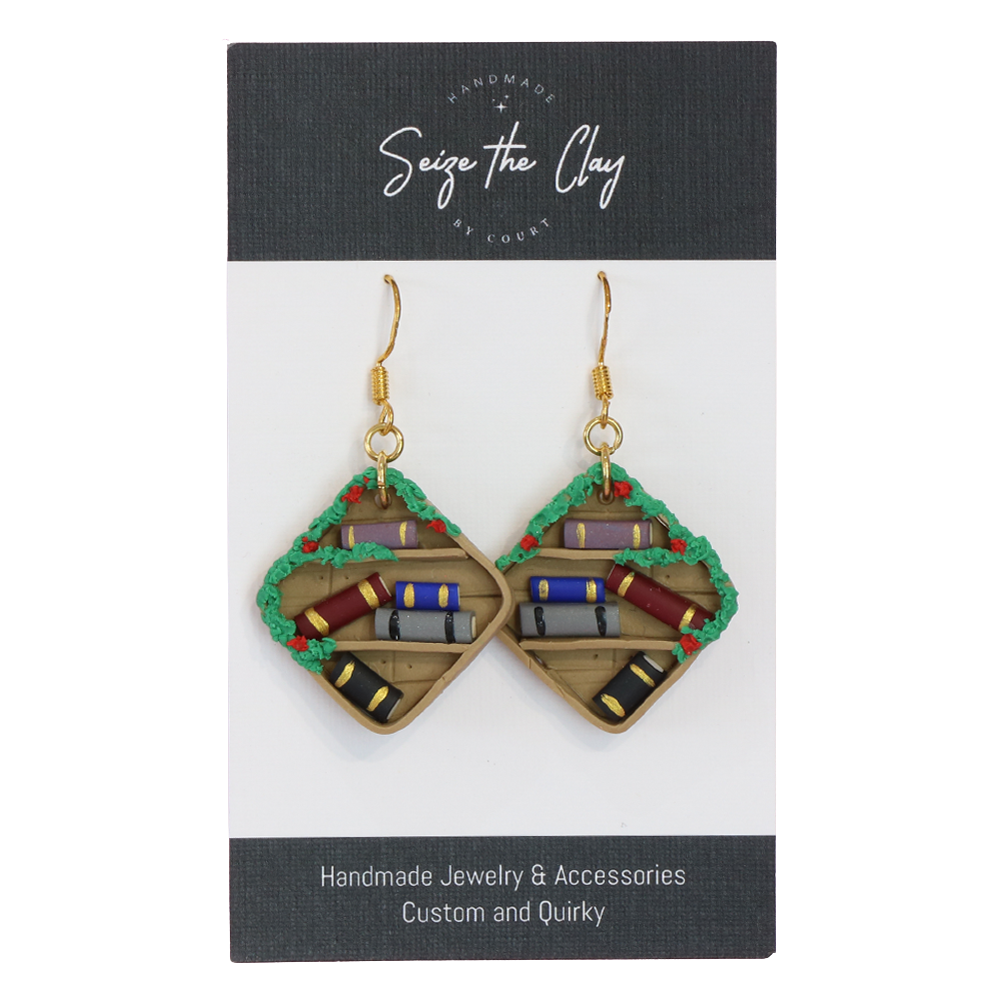 Medium Bookshelf Earrings 03