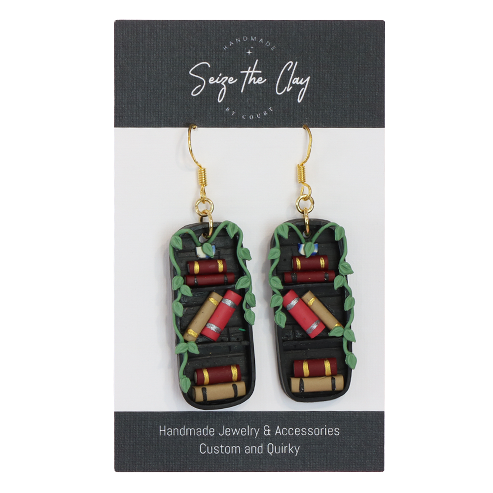 Medium Bookshelf Earrings 05