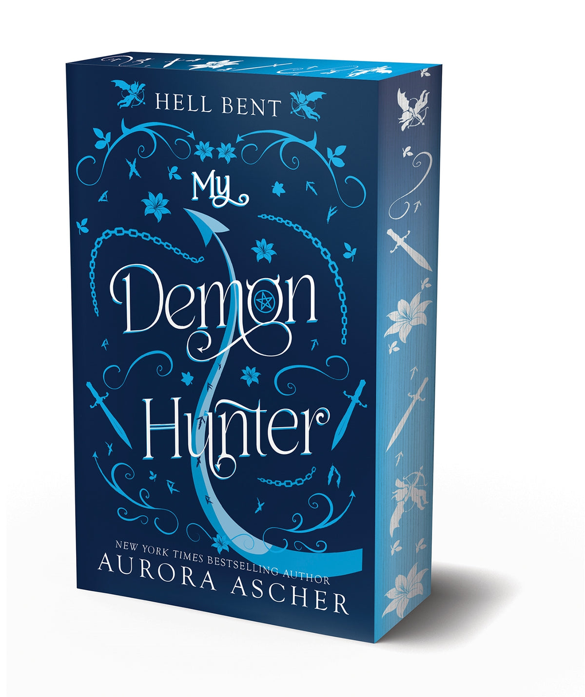 Special Edition Book cover of &#39;My Demon Hunter&#39; by Aurora Ascher with decorative elements  such as sprayed edges on a white background
