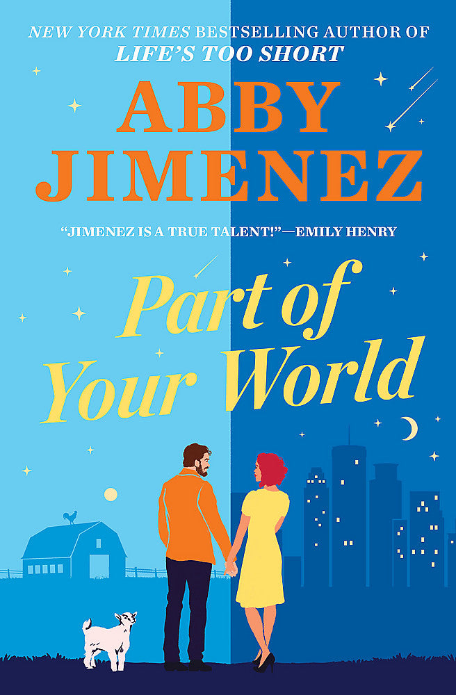 Book cover of 'Part Of Your World' featuring an image of a couple holding hands looking at a cityscape at night