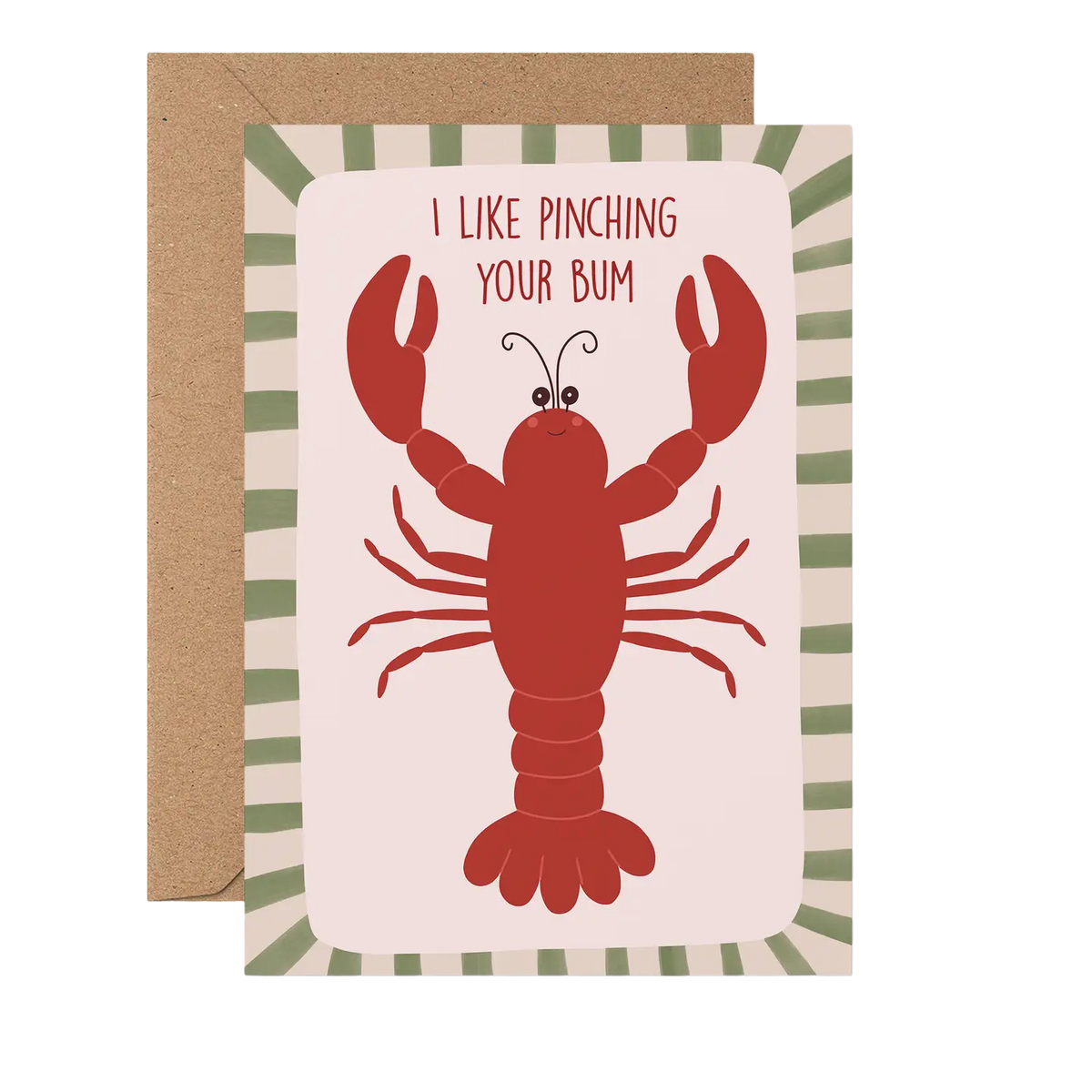 Cheeky Lobster Greeting Card