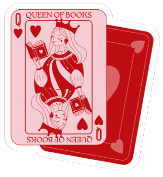 Queen of Books Sticker