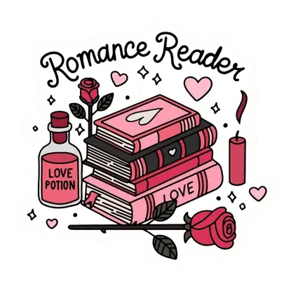 Romance Reader Sticker
