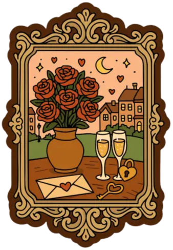 Romance Vintage Frame Sticker