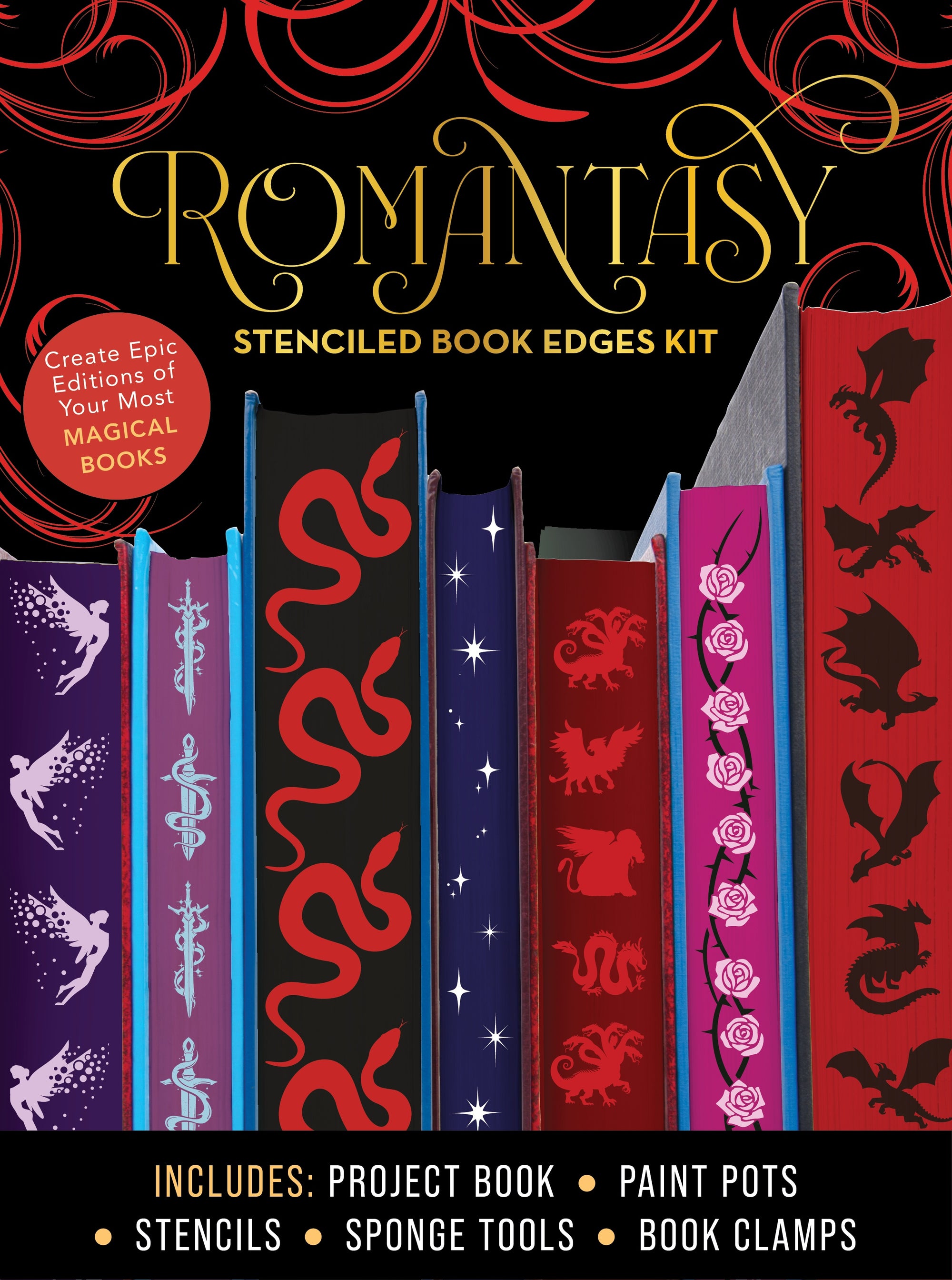 Book Edges Romantasy Stenciled Book Edges Kit by Editors of Chartwell Books ...