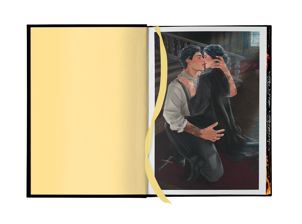 Open 'Scarred' book to the fan art 