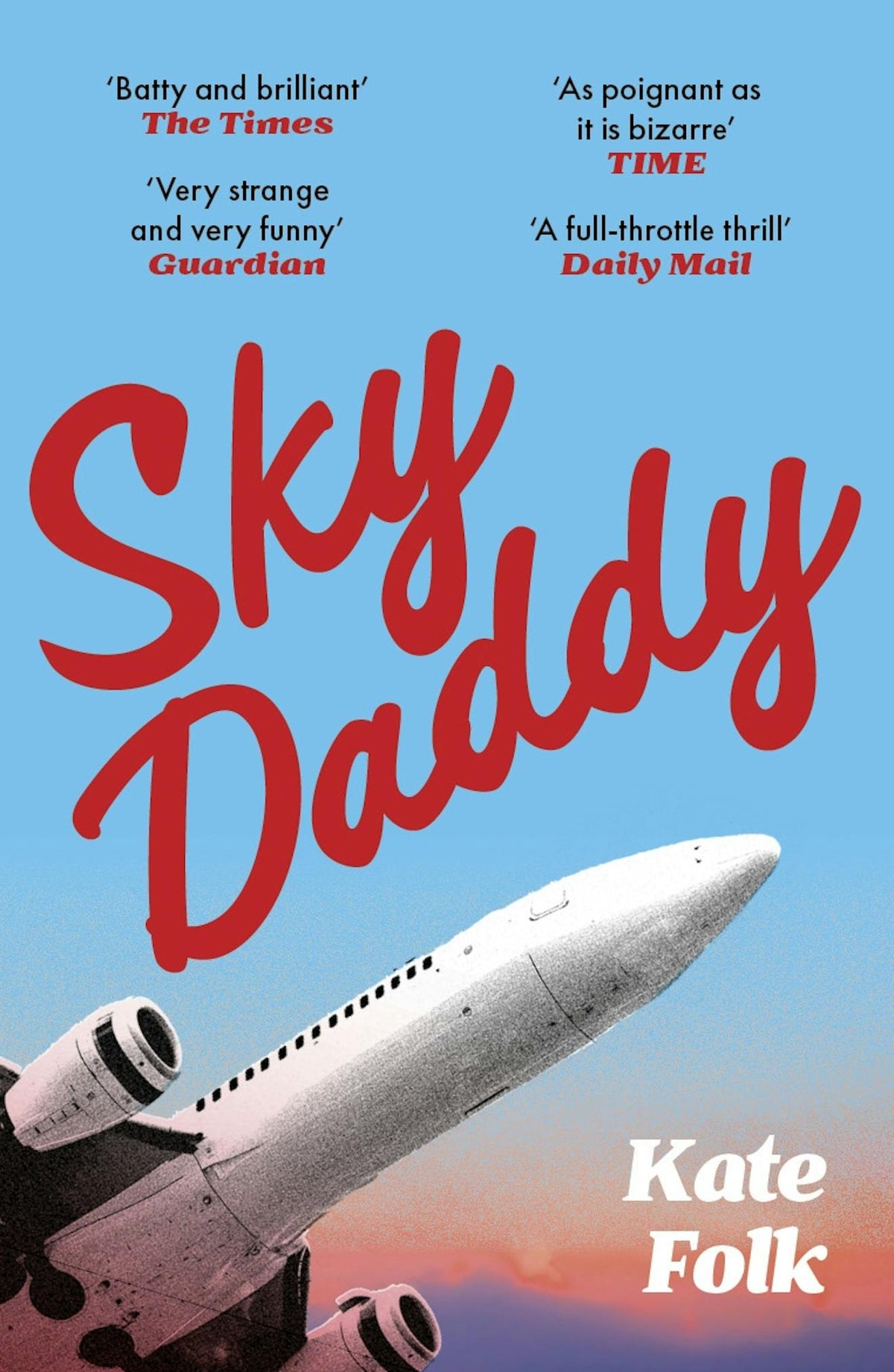 Book cover of 'Sky Daddy' with an airplane and blue sky background