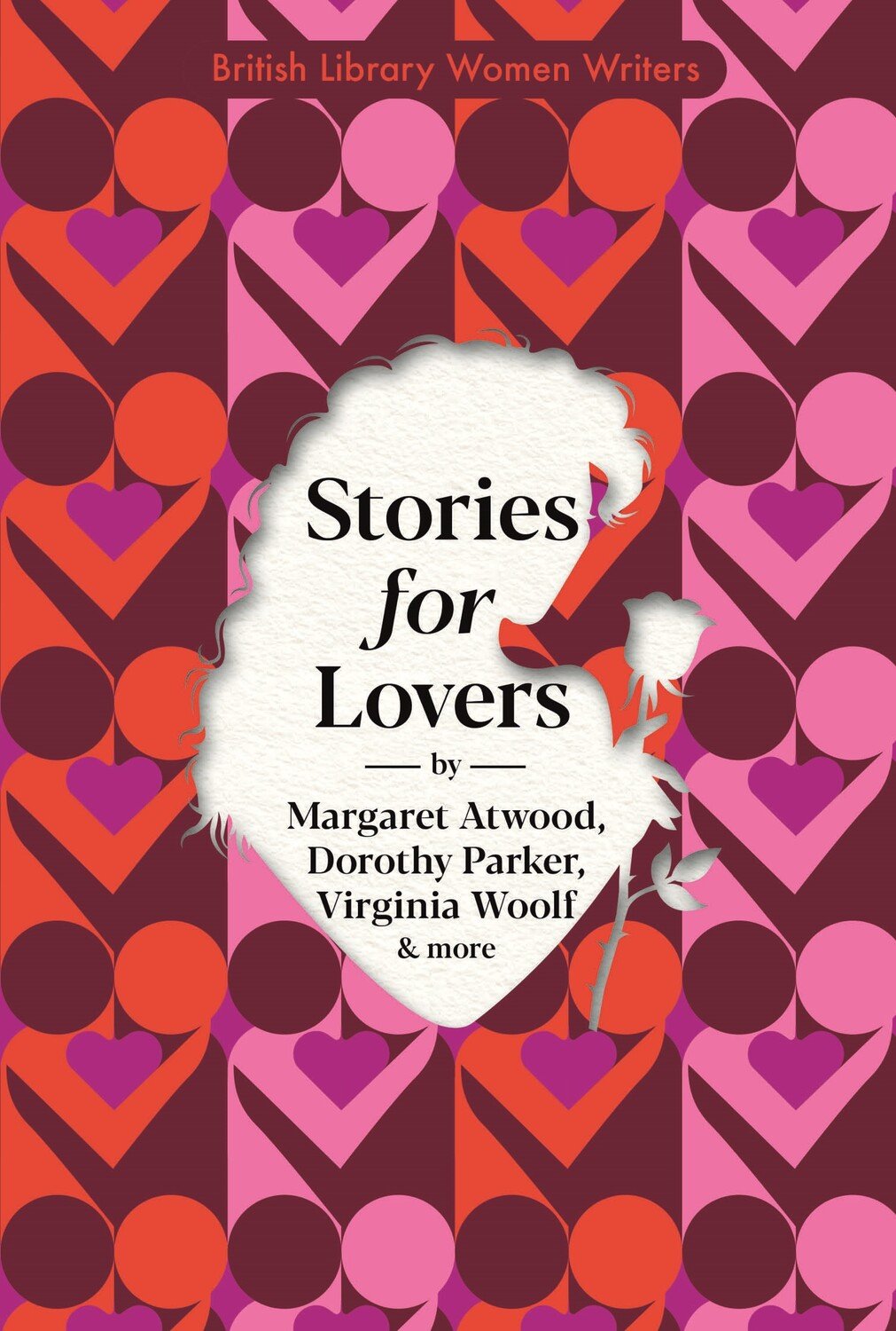 Book cover of 'Stories for Lovers' with a pink patterned design.