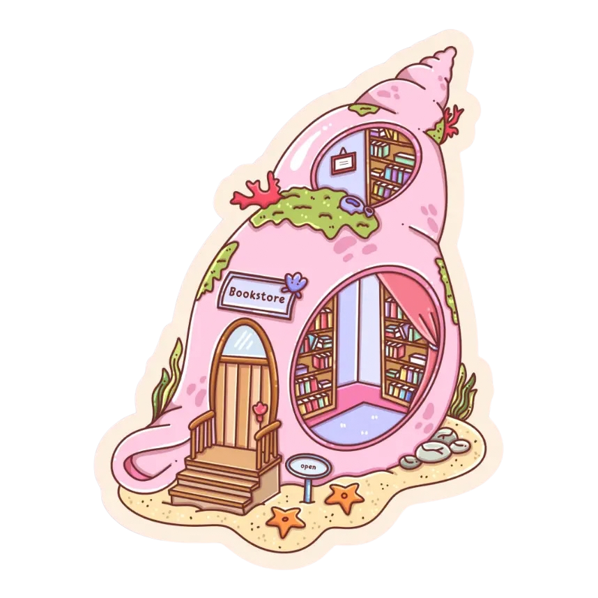 Shell Bookstore Sticker