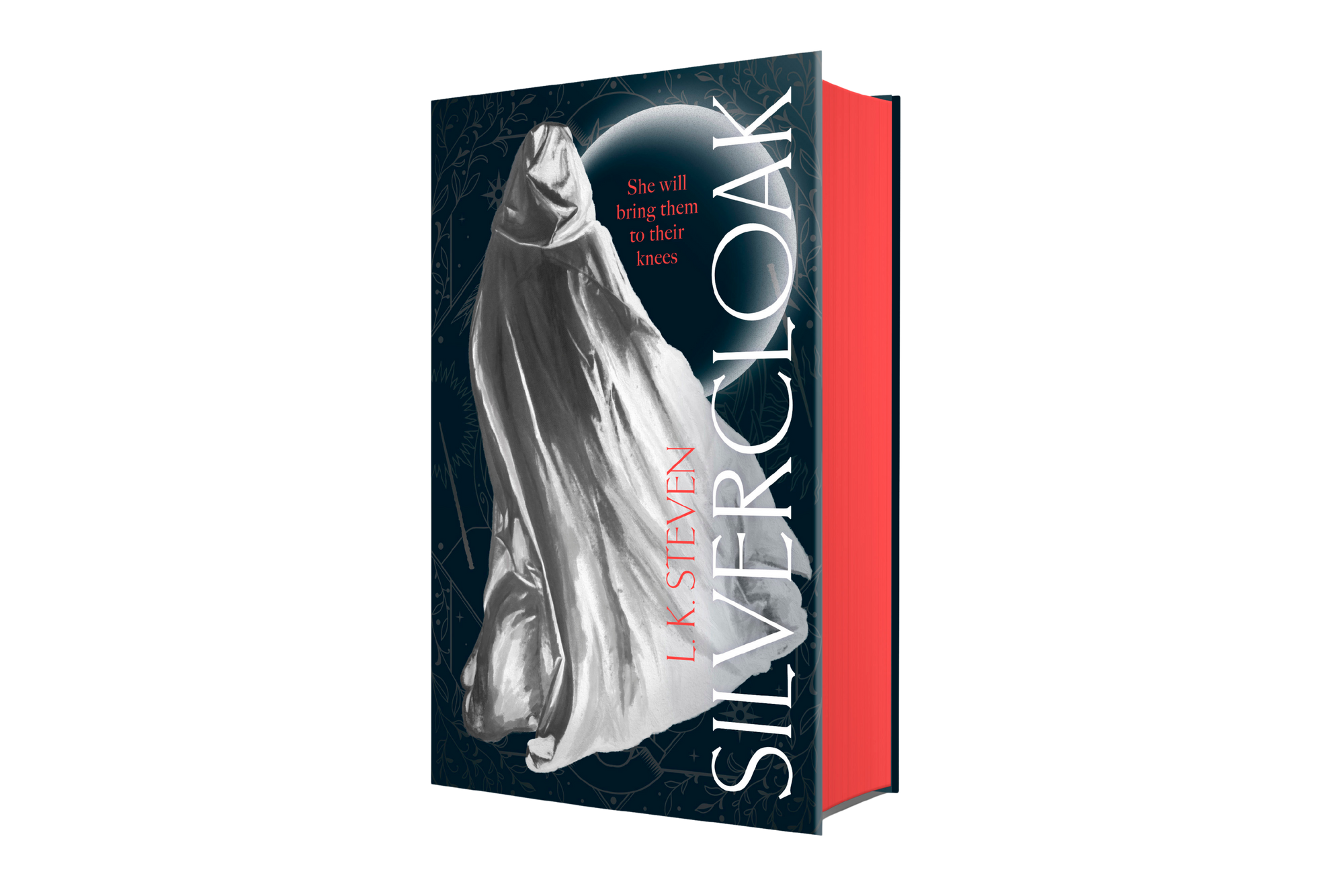 Book cover of 'Silver Cloak' with a black and white illustration on a white background