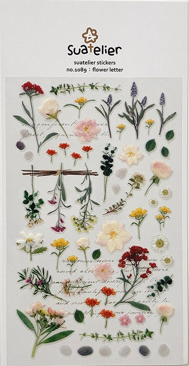 Flower Letter Sticker Sheet
