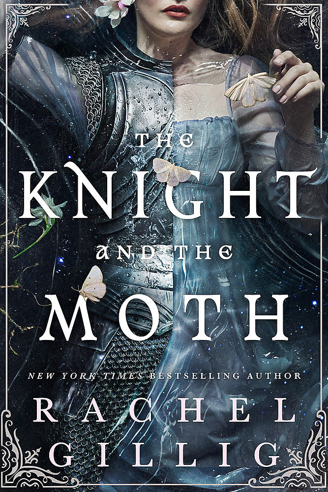 Book cover of 'The Knight and the Moth' by Rachel Gillig featuring a knight and moth design.