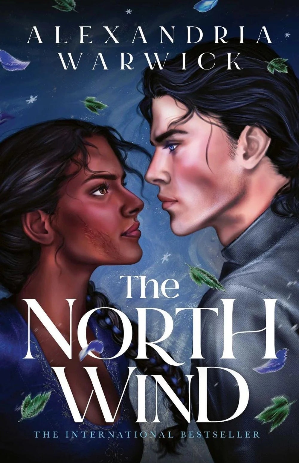 Book cover of 'The North Wind' featuring two characters facing each other with a mystical background