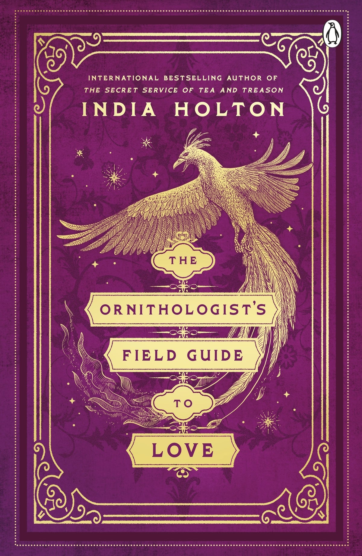 Book cover of 'The Ornithologist's Field Guide to Love' featuring an illustration of a bird in flight against a purple background