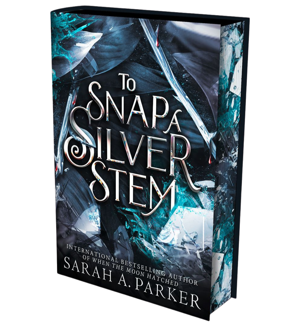 Book cover of 'To Snap A Silver Stem' featuring a dark, icy design with teal and black tones
